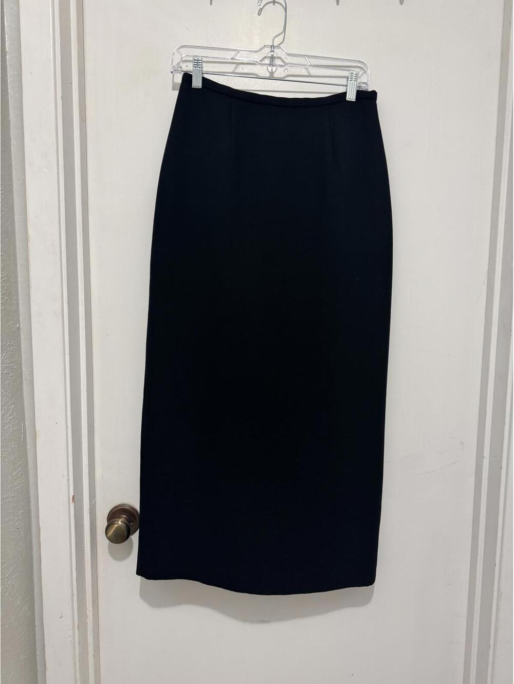 EMMA JAMES BY LIZ Classic Black Midi Pencil Skirt SIZE 6